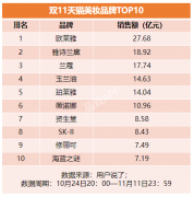 淘宝化妆品品牌销量排行榜(淘宝化妆品品牌销量排行榜)