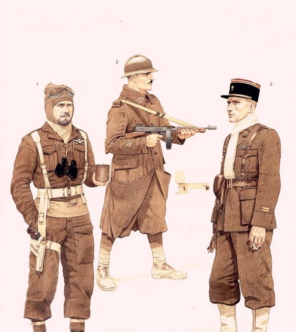 二战期间，法国军服别有特色，但大部分采用美式军服