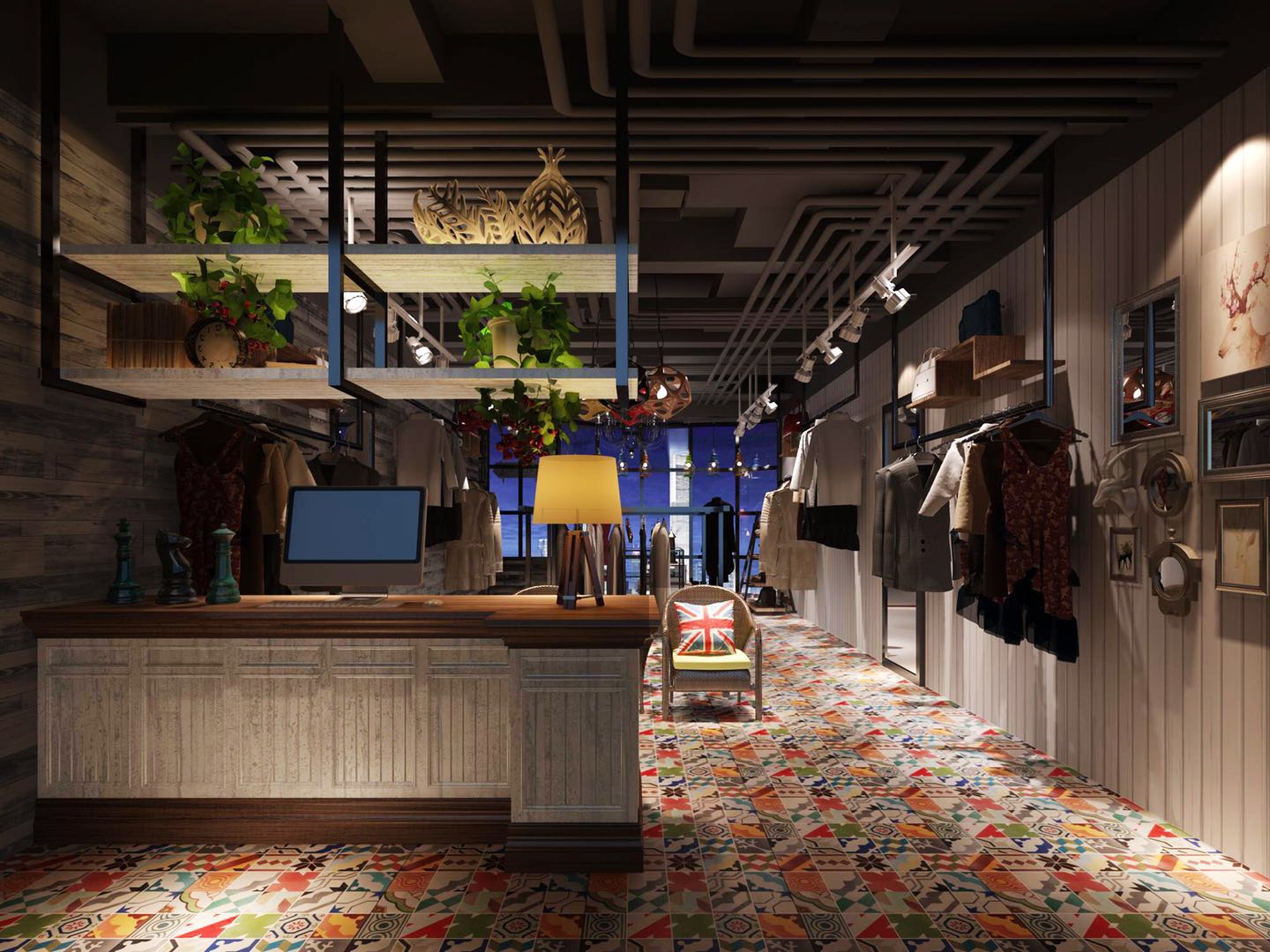 小型服装店装修复古风格