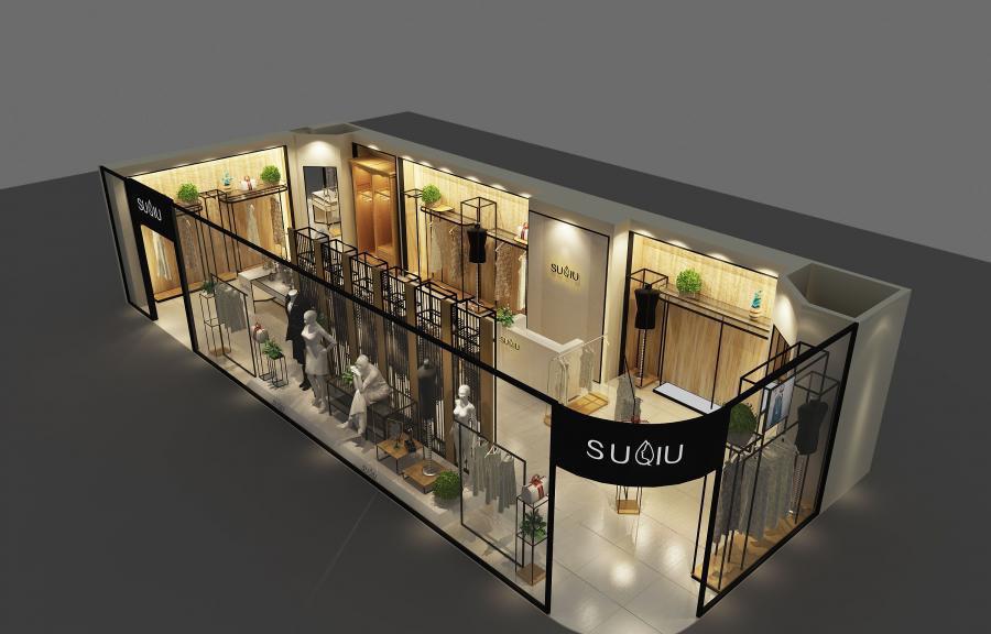 女装店服装店设计案例果图