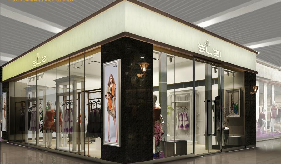 女装店服装店设计案例果图