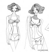 女性服装演化图集手绘图(女性服装设计图纸手绘)