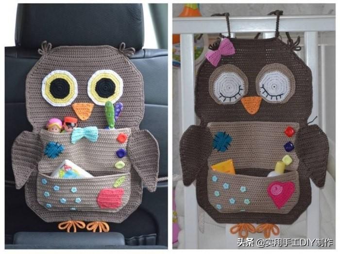 「编织作品」几款钩针编织的收纳袋子